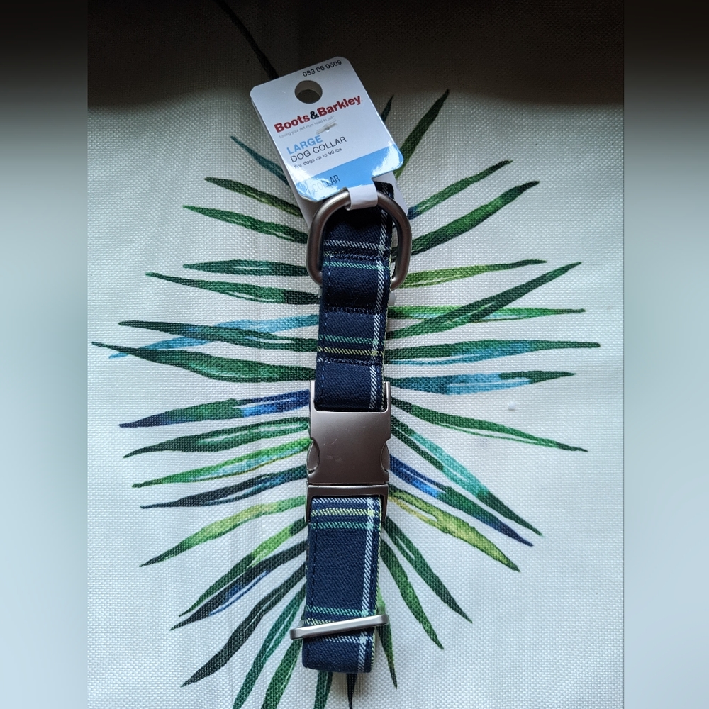 Plaid dog collar